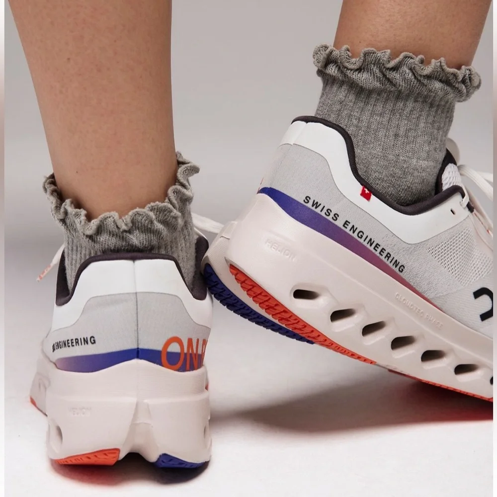 On Cloudsurfer Next Sneakers White and Orange Sole Athletic Shoes - Picture 4 of 4